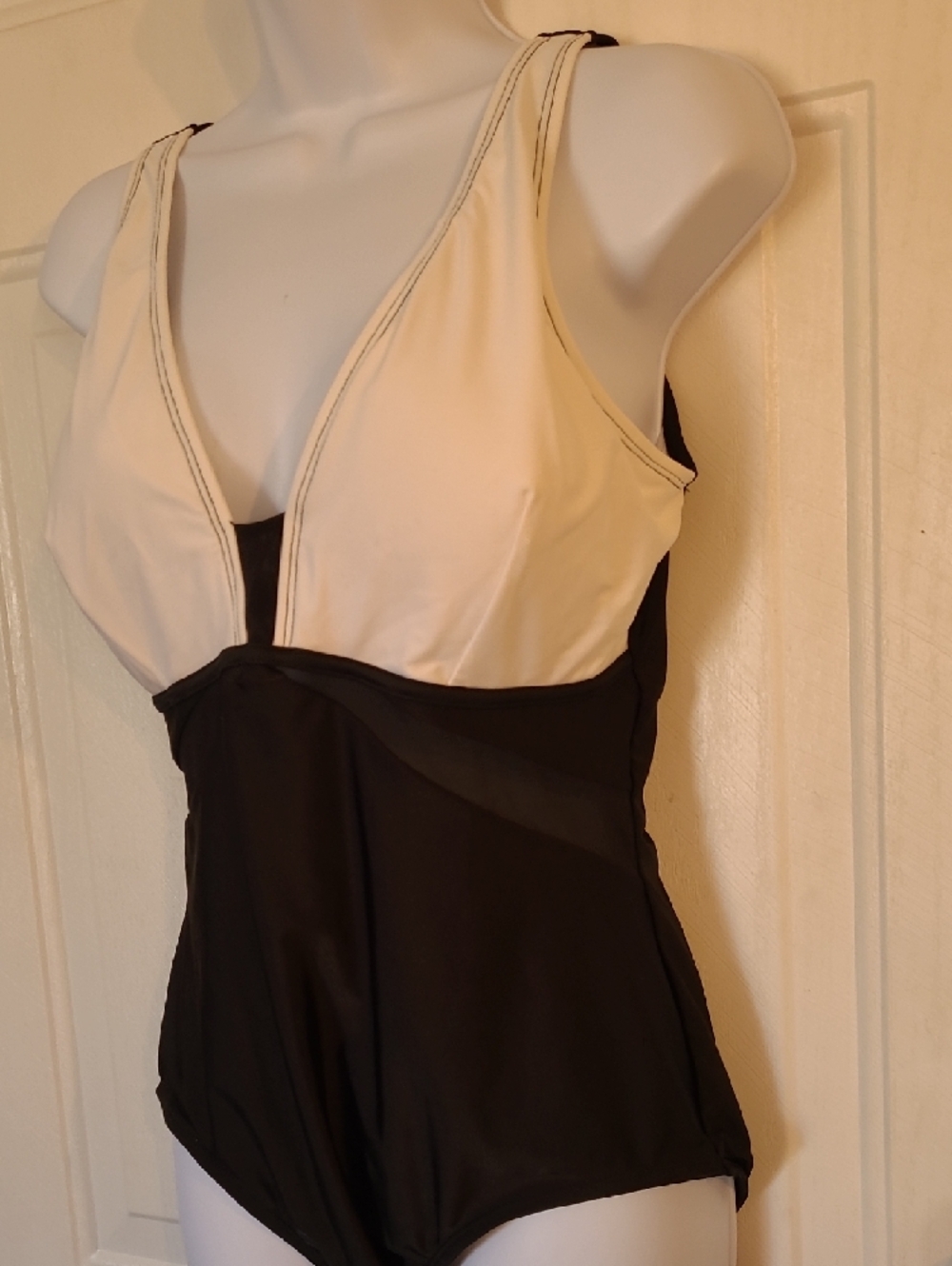 Everlast Cream and Black Athletic One-Piece